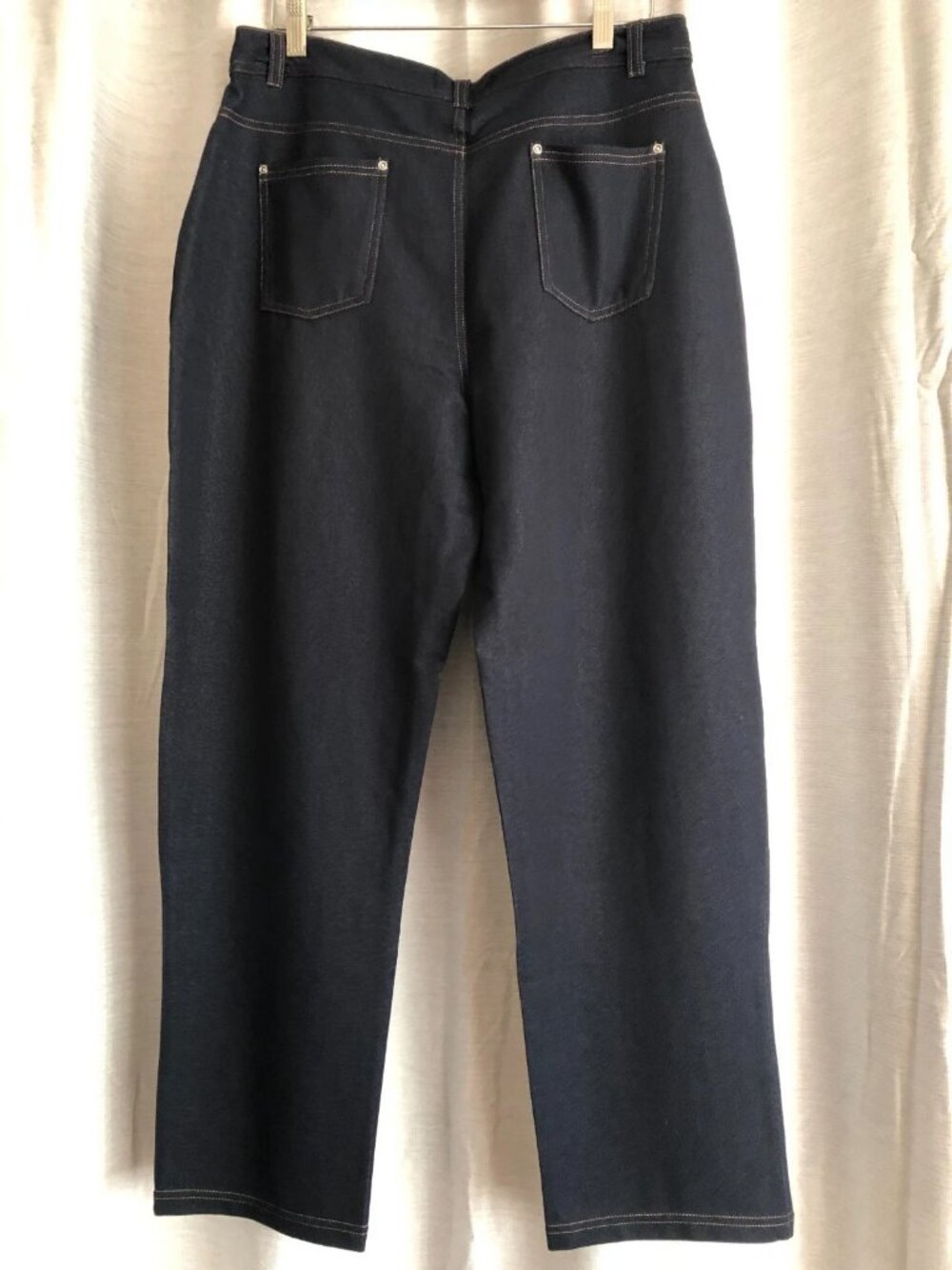 American Sweetheart Women's Comfortable Pants Size L/P Soft Stretch Dark Blue - Picture 3 of 16